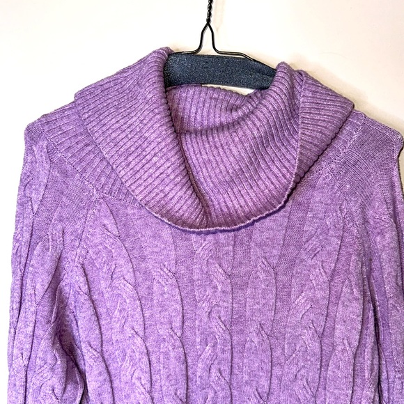 Melanie Lyne Cable Knit sweater pastel purple - Picture 5 of 6